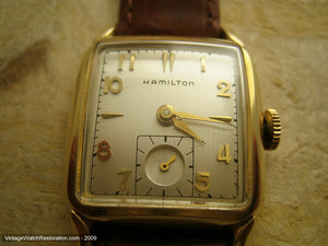 Hamilton "Fulton" Gold Square - A Little Gem, Manual, 26.5x37mm