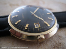 Load image into Gallery viewer, 14K Gold Hamilton with Black Dial and Date, Automatic, 37.5x32.5mm
