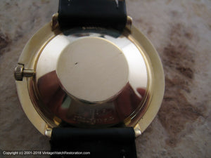 14K Gold Hamilton with Black Dial and Date, Automatic, 37.5x32.5mm