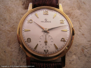 NOS Helbros with Stunningly Beautiful Original Dial, Manual, 34mm