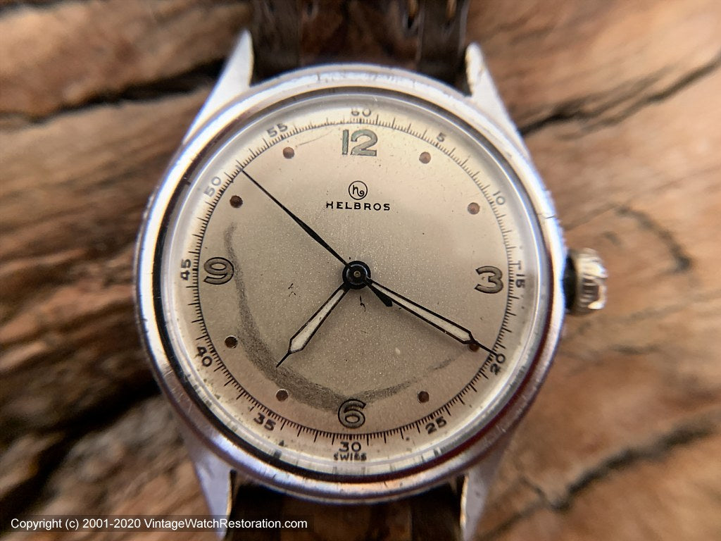Helbros with Original Military Style Dial, Manual, 33.5mm