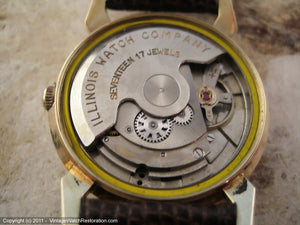 Illinois Mint White Dial with Power Reserve Indicator, Automatic, 32.5mm