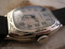 Load image into Gallery viewer, Illinois &#39;Beau Brummel&#39; with Southwestern Indian Motif 14K White GF Case, Manual, 28x38mm
