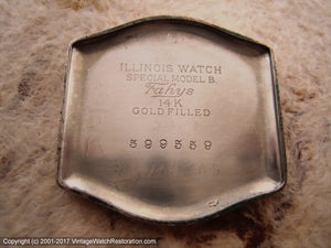 Barrel Shape Illinois with Large Lumed Numbers, Manual, 28x34mm