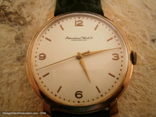 Load image into Gallery viewer, Huge 18K Rose Gold IWC with Ribbon Lugs, Manual, Very Large 37mm
