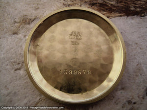18K Yellow Gold Cal 89 Pearl White Dial, Manual, 33.5mm