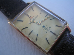 18K Gold Jaeger LeCoultre Tank with Royal Saudi Emblem Manual