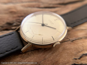 Junghans 15 Jewels with Sleek Two-Tone Pie Pan Dial, Manual, 35.5mm