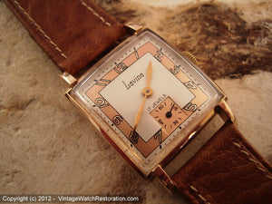 Lavina Two-Toned Copper-White Square in 9K Rose Gold Case, Manual, 26x26mm