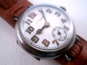 Rare and Early LeCoultre Porcelain WWI Era, Manual, 34mm