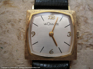 Minty Square 'TV Style' LeCoultre in 14K Gold Case, Manual, 26x26mm