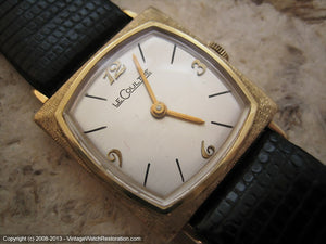 Minty Square 'TV Style' LeCoultre in 14K Gold Case, Manual, 26x26mm