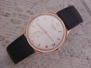 Longines Solid 18k Rose Gold, C 30L, Manual, Very Large 36mm