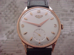 Longines Solid 18k Rose Gold, C 30L, Manual, Very Large 36mm