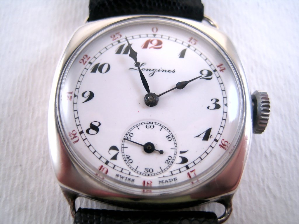 Longines 1925 Sterling Silver Cushion Manual 32mm Vintage