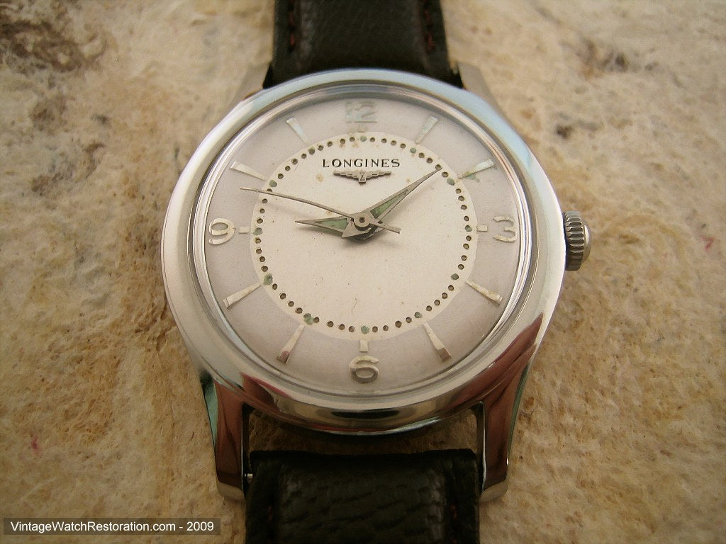 Two-Tone Longines with Small Dauphine Hands, Manual, 34mm