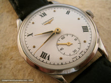 Load image into Gallery viewer, Longines Stunning White Dial with Black Roman Numerals, Manual, Large 35mm

