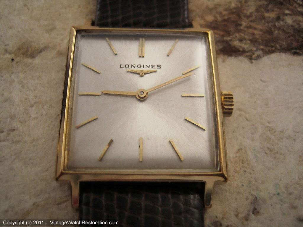 Longines square gold online watch