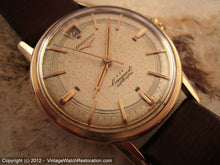 Load image into Gallery viewer, Gem Rose Gold Longines Conquest Automatic with Date at Twelve, Manual, Large 35mm
