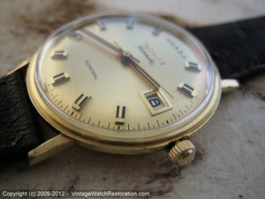 14K Gold Longines Admiral Five Star, Automatic, Large 35mm
