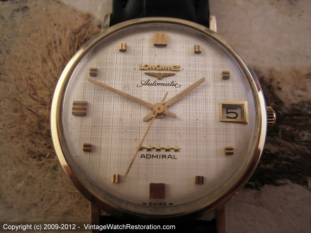 Longines Admiral 5-Star Linen Dial, Automatic, Large 35mm