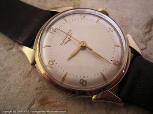 Longines Pie Pan Style Ivory Dial with Elongated Lugs, Manual, 34mm