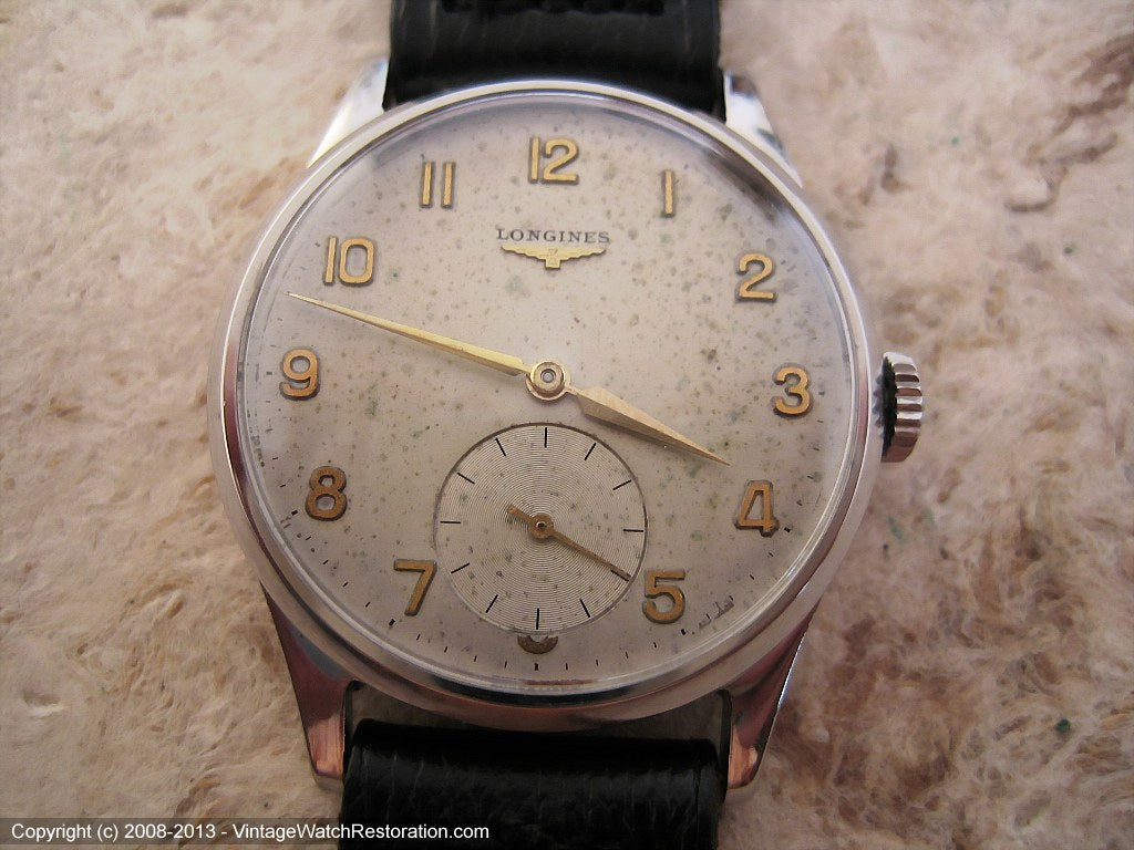 Early Large Original Longines in Legendary Baume Case and Original