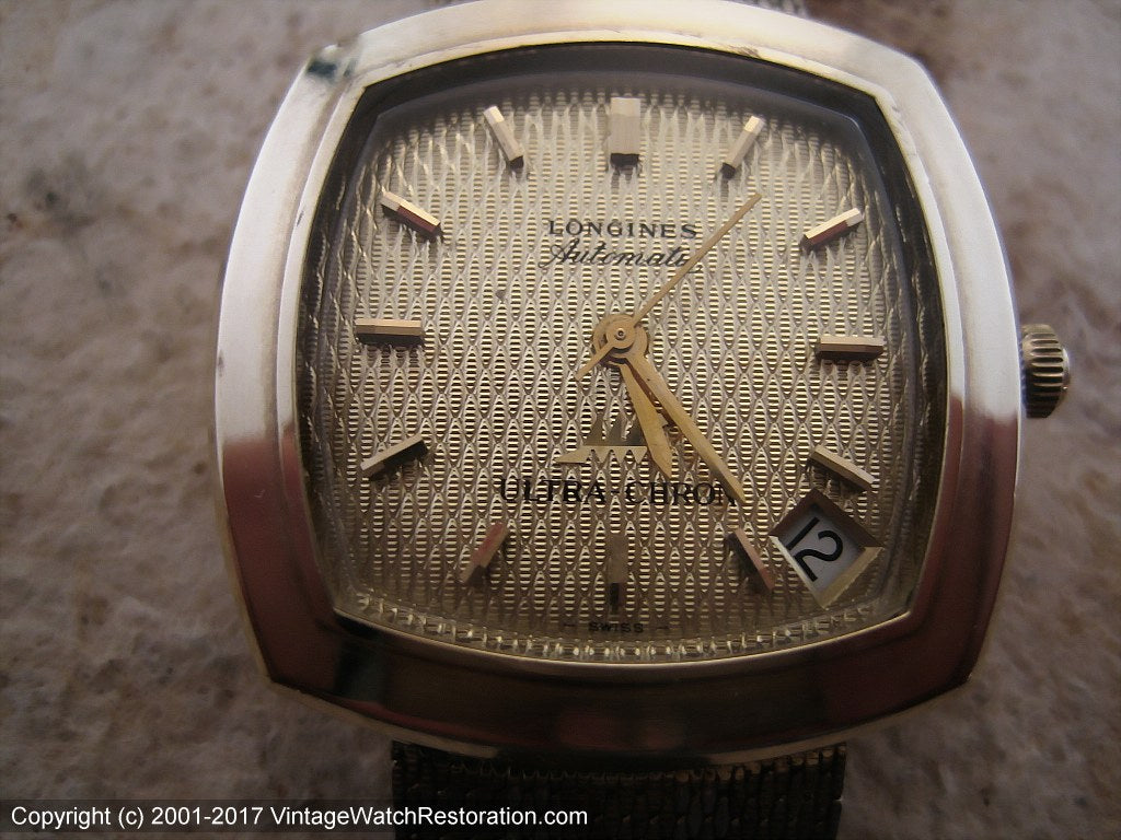 Longines Ultra Chron Square Tonneau with Date at 4 30 Automatic