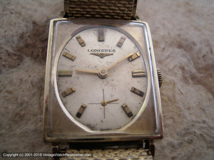 Longines Oval Dial in a Rectangular Case, Manual, 24x38mm