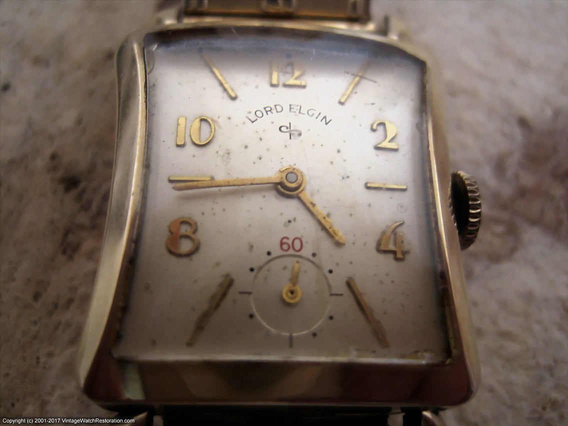 Lord Elgin in Beefy Flared Hourglass Case, Manual, 22.5x37mm