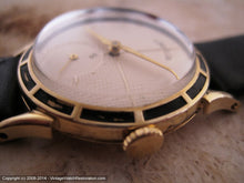 Load image into Gallery viewer, Waffle Design Dial Lord Elgin with Black Insets on Bezel - with Original Box, Manual, 30mm
