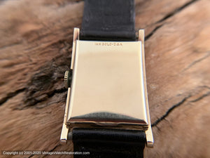 LeCoultre 14K Gold Art Deco Bezel Number, Manual, 24x36mm