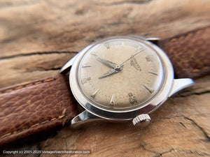Longines Pefectly Aged Parchment Patina Dial, Manual, 33.5mm