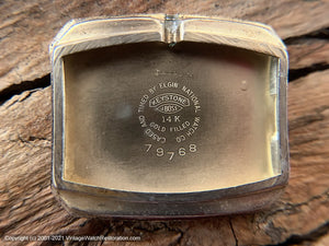 Lord Elgin c.1943 Rectangular Barrel Case, Cal 559, Manual, 24x37mm