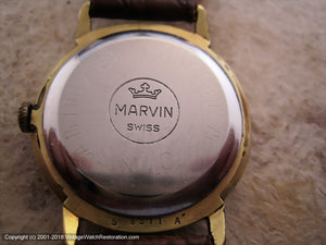 Marvin Original Silver Dial with Light Patina, Manual, 34mm