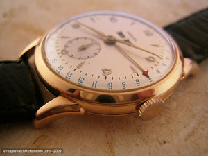 18K Gold Marvin Day/Date Complicated, Manual, Large 35mm