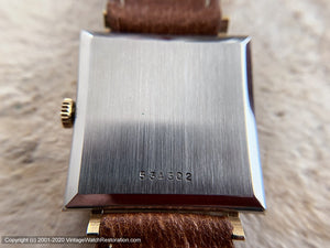 Marvin NOS Bronze Dial in Square Case, Manual, 27.5x27.5mm