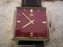 Load image into Gallery viewer, Square Marvin with Deep Red Dial , Manual, 27.5x34mm
