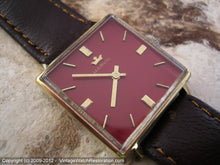 Load image into Gallery viewer, Square Marvin with Deep Red Dial , Manual, 27.5x34mm

