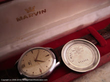 Load image into Gallery viewer, Marvin with Wonderful Speckled Dial and Original Red Presentation Box, Manual, V.Large 37mm
