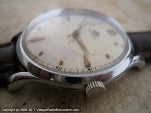 WWII Era Large Marvin with Nice Dial Patina, Manual, Huge 37mm