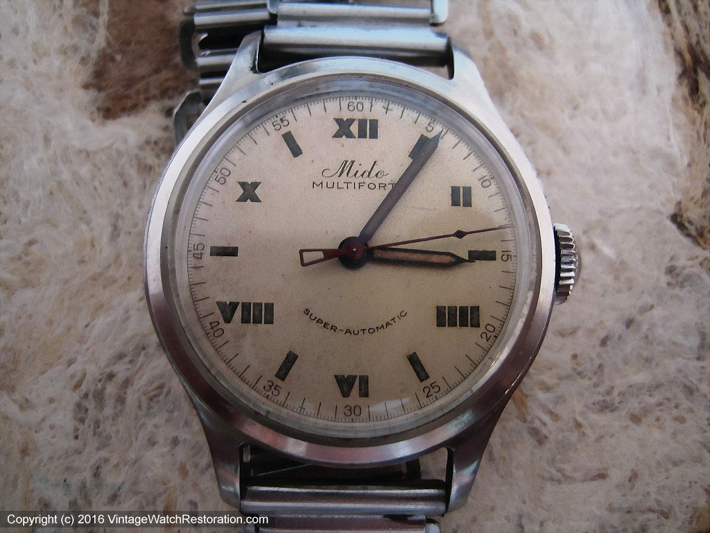 Mido Multifort Super-Automatic Roman Style Dial, Automatic, 33mm