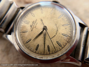 Mido Multifort Extra Super Bumper Movement with Lovely Yellow Patina Dial, Automatic, 30.5mm