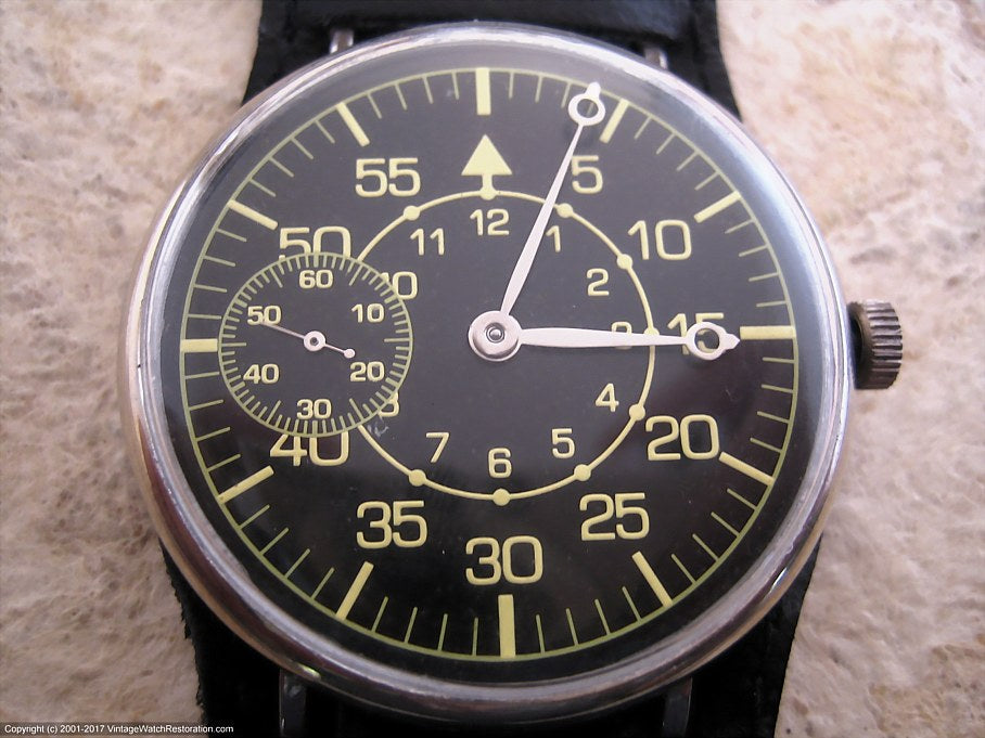 Molnia 'Laco Aviator' Style Russian Watch in Massive Case, Manual, Huge 43mm