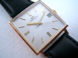 Large Movado 18K Square with Date, Automatic, 29.5x29.5mm
