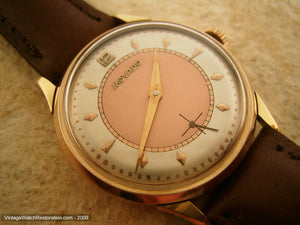 18K Pink Gold Movado with Raised Copper Gold Markers, Manual, Large 34mm