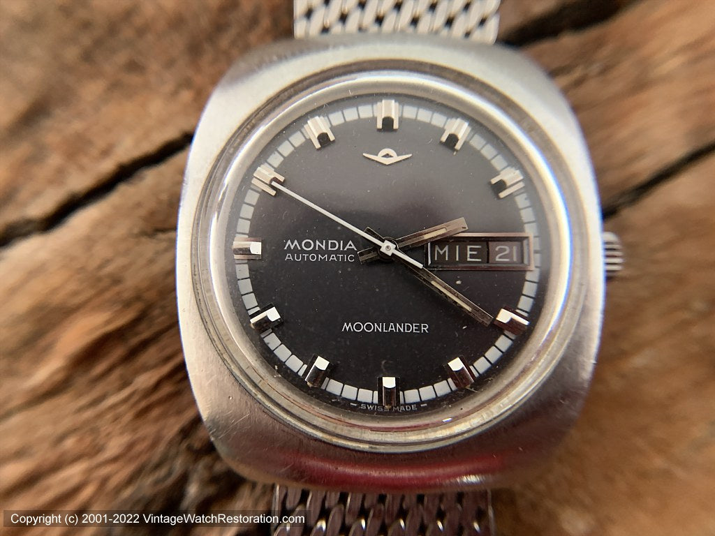 Mondia (Zenith) 'Moonlander' Slate Gray Dial, Day/Date, Automatic, Large 34.5mm