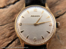 Load image into Gallery viewer, Movado Silver White Textured Pattern Dial with Golden Markers, Manual, 31.5mm
