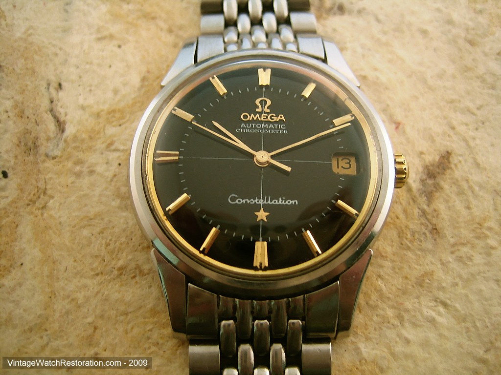 Omega Constellation Chronometre with Stainless Rice Band, Automatic, Large 35mm