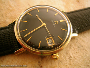 Classic Omega Seamaster with Black Dial, Manual, Large 34.5mm